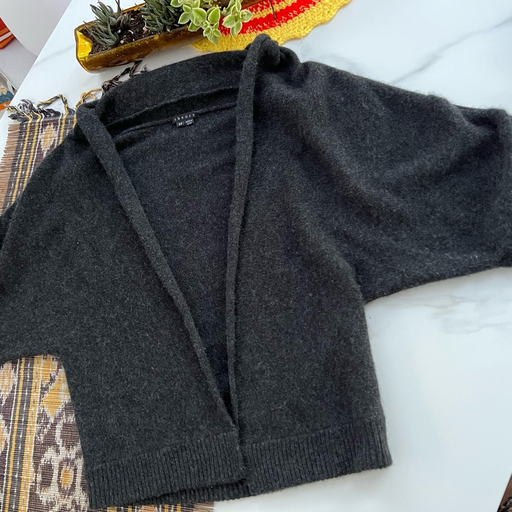 COPY - Theory Heather Black Cardigan (Never been worn )